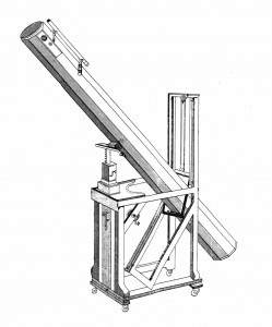 Zeichnung des 7-füssigen Herschel-Teleskops